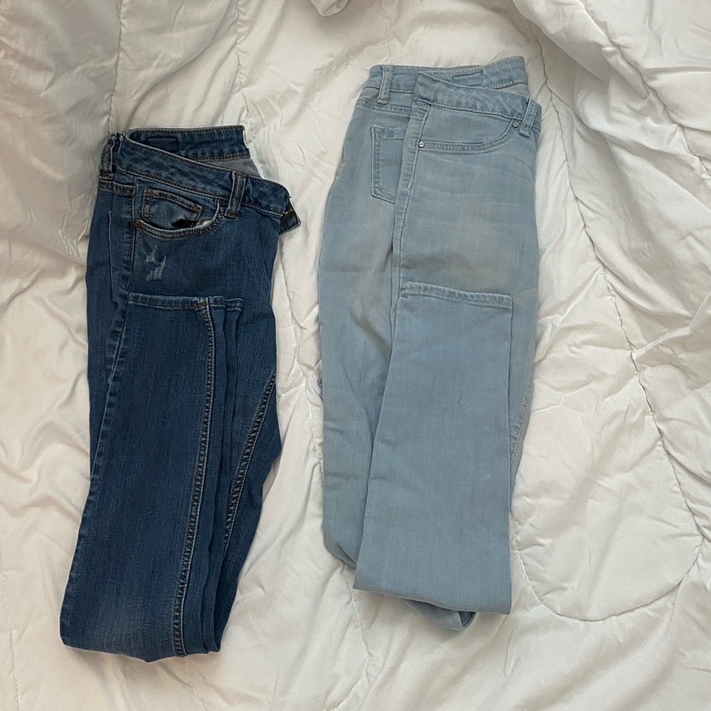 RSQ Dark and Light Blue Skinny Jeans
